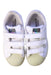 A White Sneakers from Adidas in size 5T for boy. (Back View)