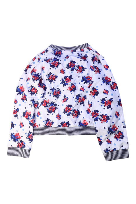 A White Buttoned Sweatshirts from Petit Bateau in size 6T for girl. (Back View)