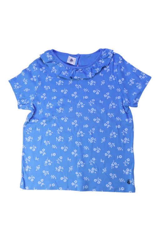 A Blue Short Sleeve Tops from Petit Bateau in size 10Y for girl. (Front View)