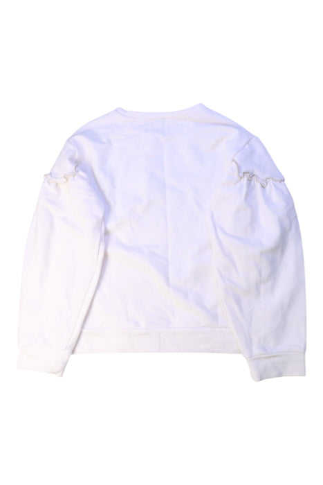 A White Crewneck Sweatshirts from Mayoral in size 7Y for girl. (Back View)