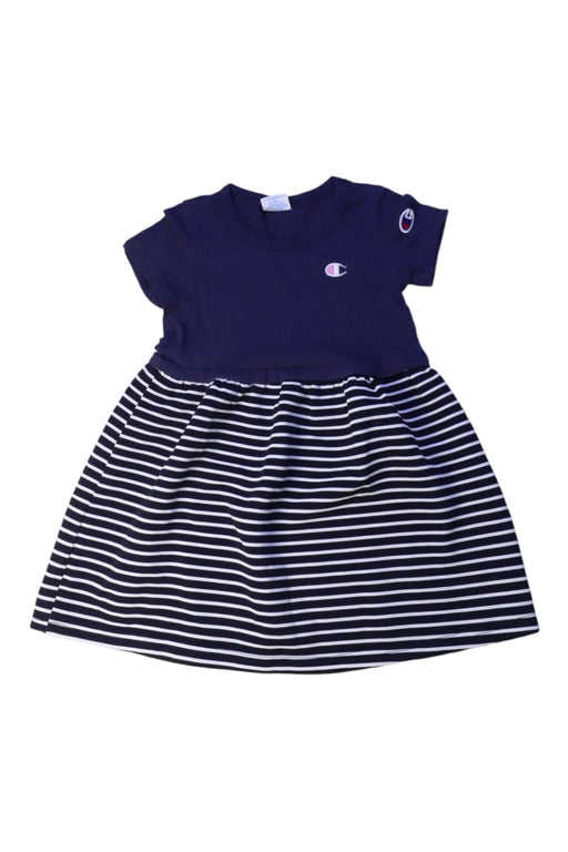 A Navy Short Sleeve Dresses from Champion in size 2T for girl. (Front View)