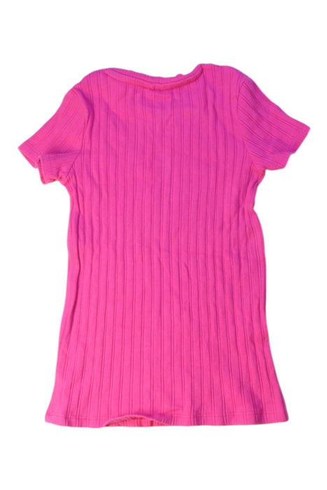 A Pink Short Sleeve Dresses from Seed in size 6T for girl. (Back View)