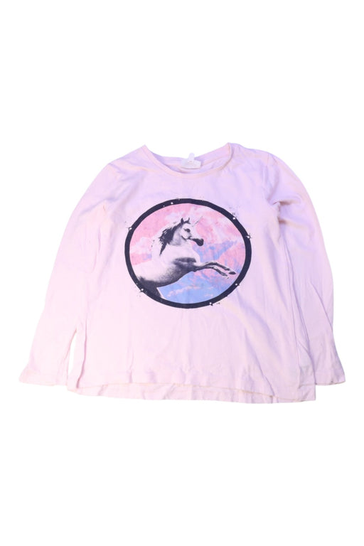 A Pink Long Sleeve Tops from Seed in size 6T for girl. (Front View)