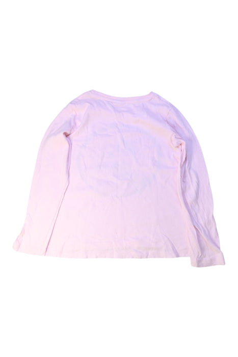 A Pink Long Sleeve Tops from Seed in size 6T for girl. (Back View)