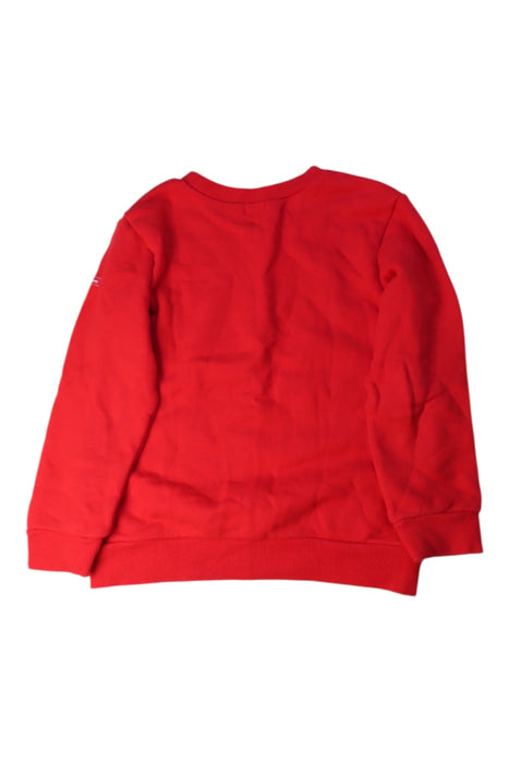 A Red Crewneck Sweatshirts from Miki House in size 5T for girl. (Back View)