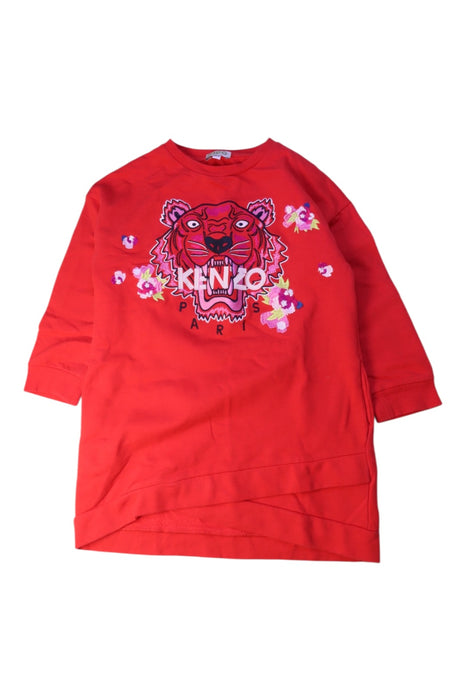 A Red Long Sleeve Dresses from Kenzo in size 6T for girl. (Front View)