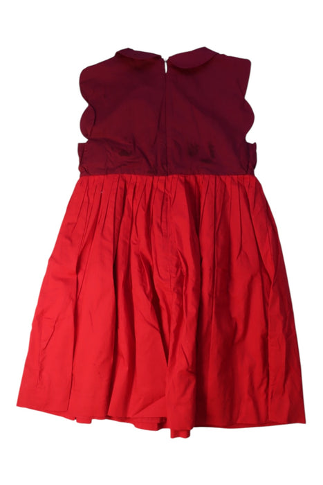 A Burgundy Sleeveless Dresses from Jacadi in size 8Y for girl. (Back View)