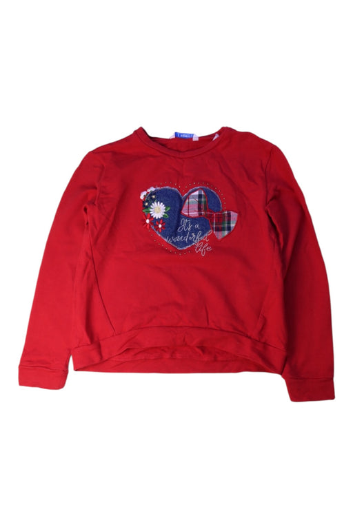 A Red Crewneck Sweatshirts from Mayoral in size 8Y for girl. (Front View)