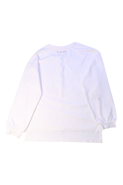 A White Long Sleeve T Shirts from Moody Tiger in size 5T for girl. (Back View)