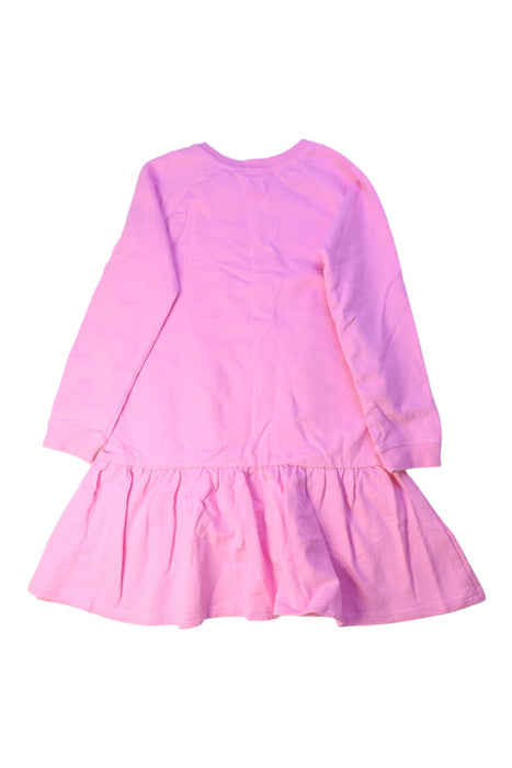 A Pink Long Sleeve Dresses from Seed in size 6T for girl. (Back View)