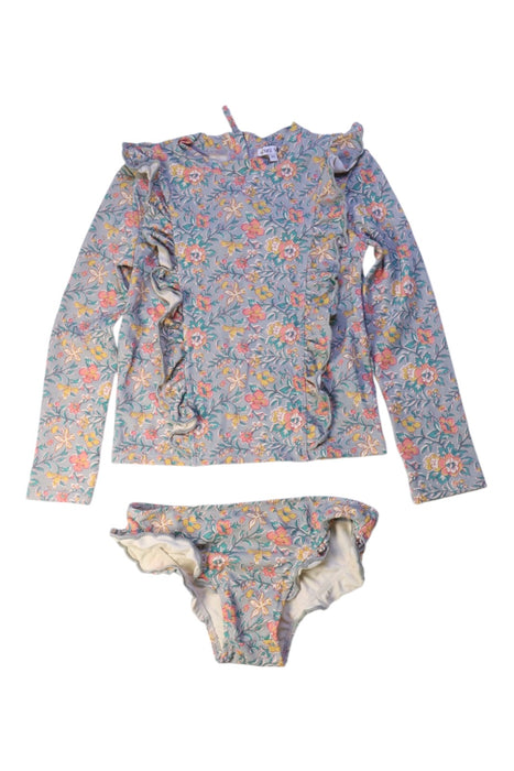A Blue Swim Sets from Louise Misha in size 6T for girl. (Front View)