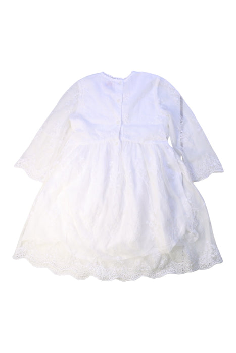 A White Long Sleeve Dresses from Collette Dinnigan in size 5T for girl. (Back View)