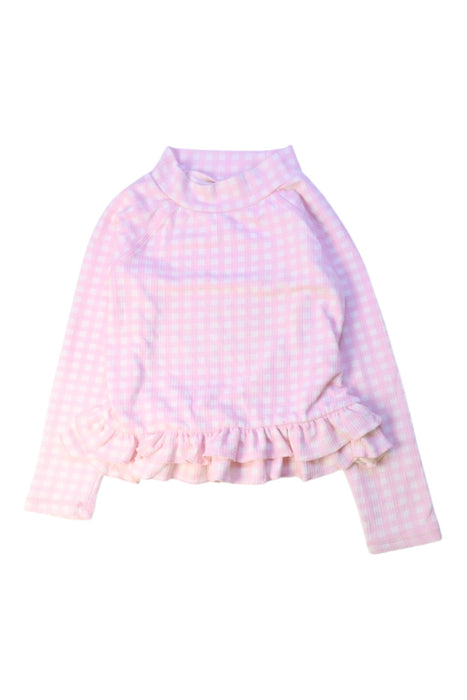 A Pink Long Sleeve Tops from Seed in size 4T for girl. (Front View)