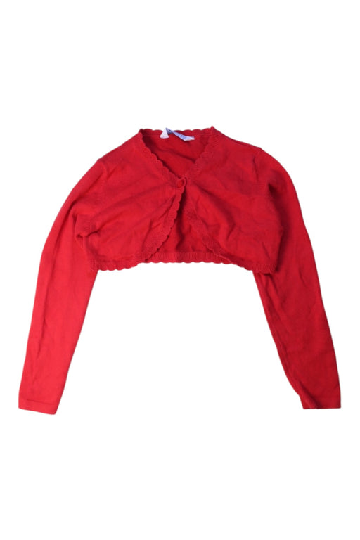 A Red Cardigans from Mayoral in size 6T for girl. (Front View)