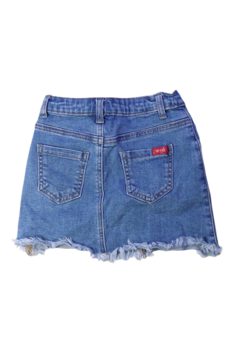 A Blue Short Skirts from Seed in size 5T for girl. (Back View)