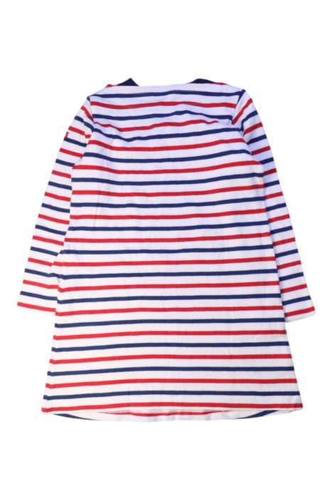 A Red Long Sleeve Dresses from Miki House in size 4T for girl. (Back View)