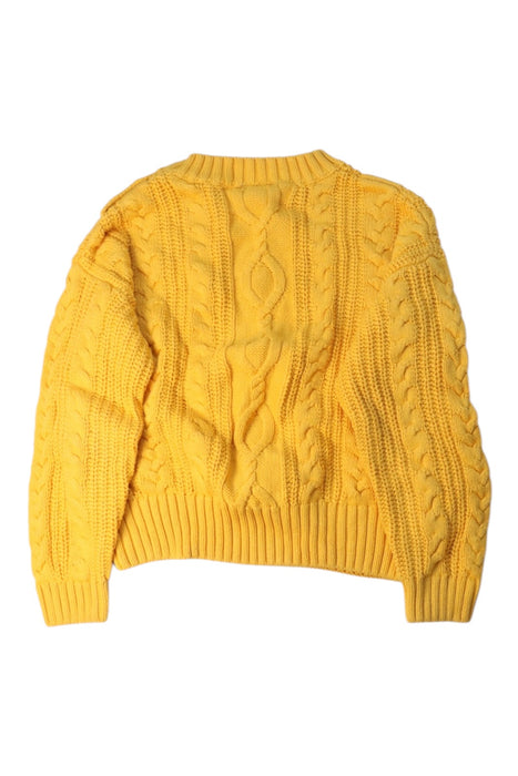 A Yellow Knit Sweaters from Seed in size 6T for girl. (Back View)