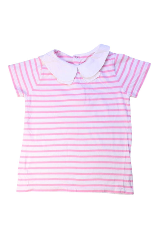 A Pink Short Sleeve Tops from Jacadi in size 8Y for girl. (Front View)