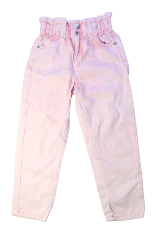 A Pink Casual Pants from Seed in size 6T for girl. (Front View)