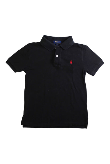 A Black Short Sleeve Polos from Polo Ralph Lauren in size 6T for boy. (Front View)