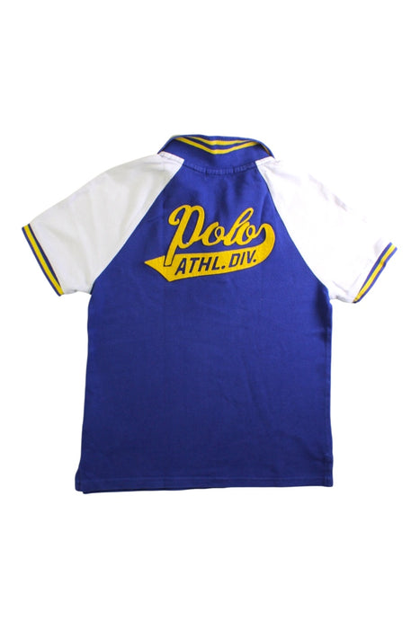 A Blue Short Sleeve Polos from Polo Ralph Lauren in size 5T for boy. (Back View)