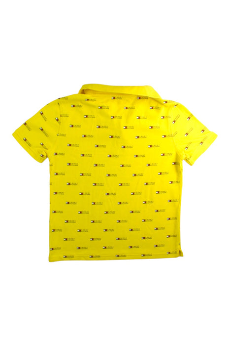 A Yellow Short Sleeve Polos from Tommy Hilfiger in size 8Y for boy. (Back View)