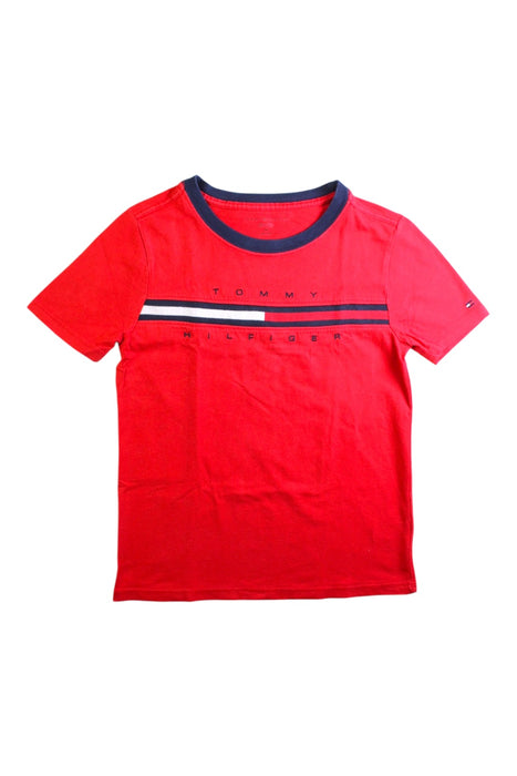 A Red Short Sleeve T Shirts from Tommy Hilfiger in size 8Y for boy. (Front View)
