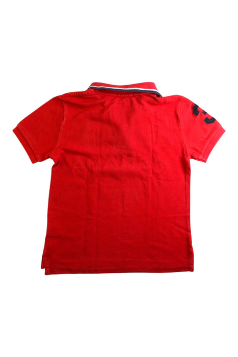A Red Short Sleeve Polos from Polo Ralph Lauren in size 5T for boy. (Back View)