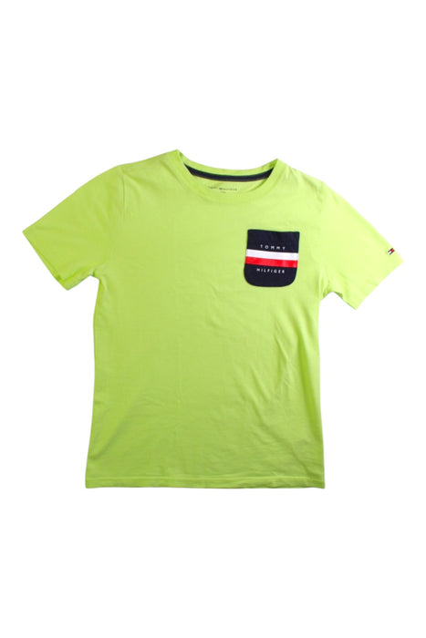 A Green Short Sleeve T Shirts from Tommy Hilfiger in size 8Y for boy. (Front View)