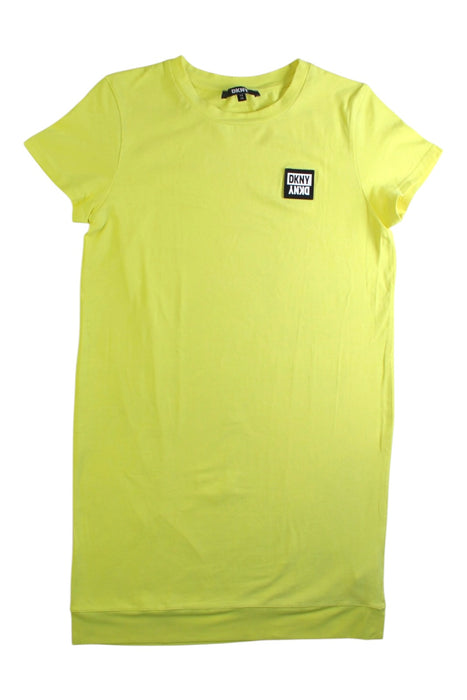 A Yellow Short Sleeve Dresses from DKNY in size 12Y for girl. (Front View)