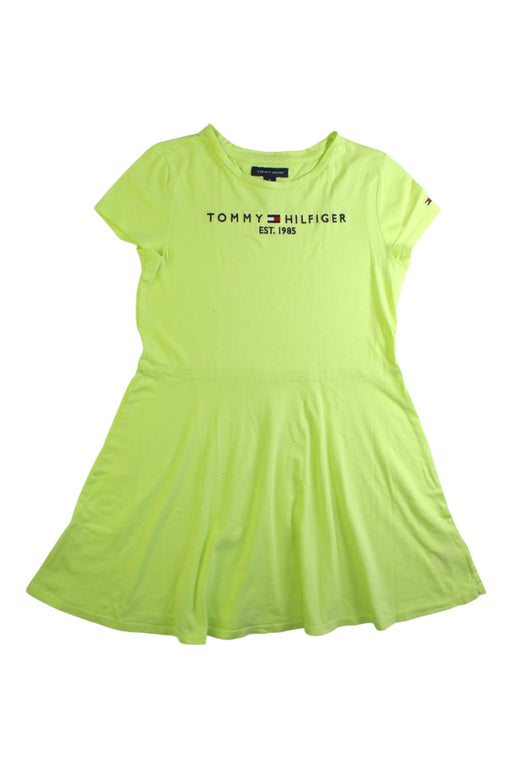 A Green Short Sleeve Dresses from Tommy Hilfiger in size 8Y for girl. (Front View)