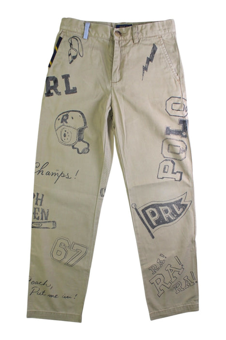 A Beige Casual Pants from Polo Ralph Lauren in size 7Y for boy. (Front View)