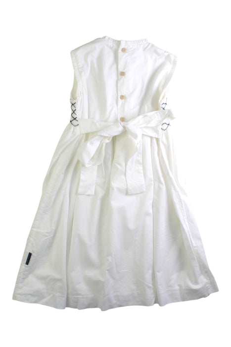 A White Sleeveless Dresses from Korango in size 4T for girl. (Back View)