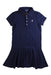 A Navy Short Sleeve Dresses from Polo Ralph Lauren in size 6T for girl. (Front View)