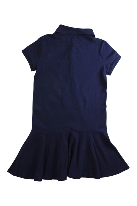A Navy Short Sleeve Dresses from Polo Ralph Lauren in size 6T for girl. (Back View)