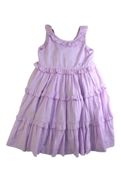 A Purple Sleeveless Dresses from Monnalisa in size 6T for girl. (Front View)