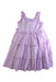 A Purple Sleeveless Dresses from Monnalisa in size 6T for girl. (Front View)