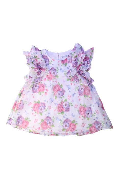 A White Sleeveless Dresses from Mayoral in size 6T for girl. (Front View)