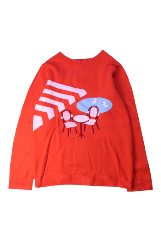 A Red Knit Sweaters from Jacadi in size 8Y for girl. (Front View)