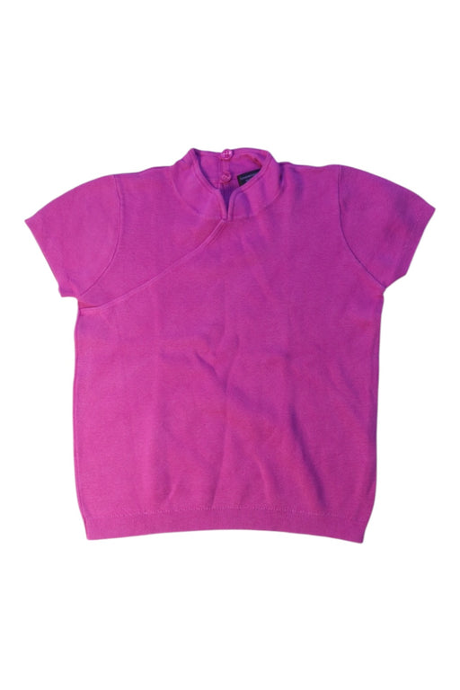 A Purple Short Sleeve Tops from Shanghai Tang in size 8Y for girl. (Front View)