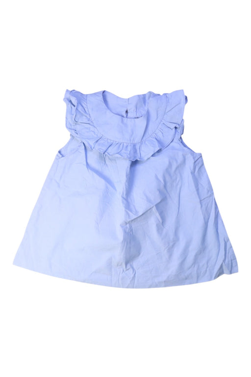 A Blue Sleeveless Tops from Jacadi in size 8Y for girl. (Front View)