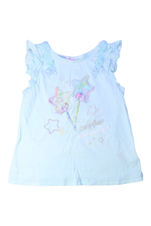 A Blue Sleeveless Tops from Mezzo Piano in size 7Y for girl. (Front View)