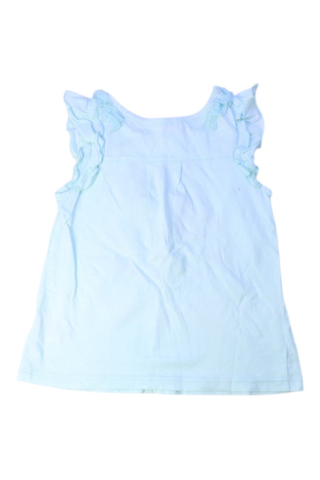 A Blue Sleeveless Tops from Mezzo Piano in size 7Y for girl. (Back View)