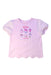 A Pink Short Sleeve Tops from Mezzo Piano in size 7Y for girl. (Front View)