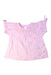 A Pink Short Sleeve Tops from Seed in size 6T for girl. (Front View)