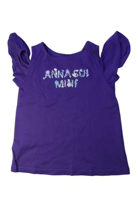 A Purple Short Sleeve Tops from Anna Sui in size 7Y for girl. (Front View)