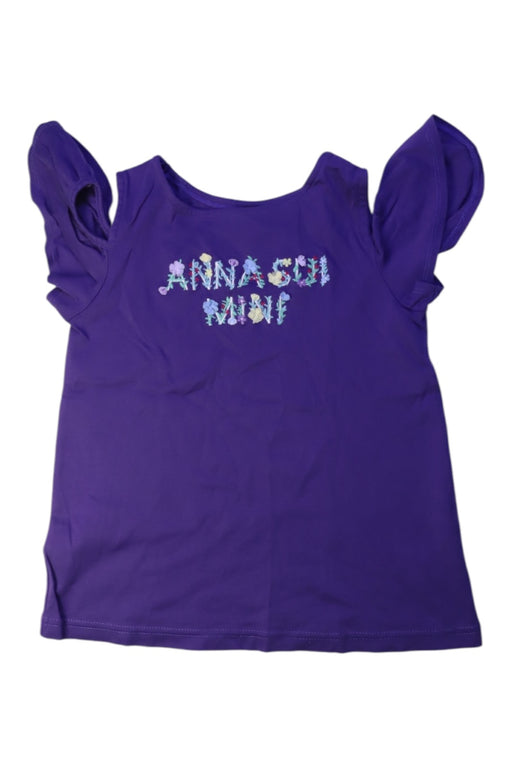 A Purple Short Sleeve Tops from Anna Sui in size 7Y for girl. (Front View)