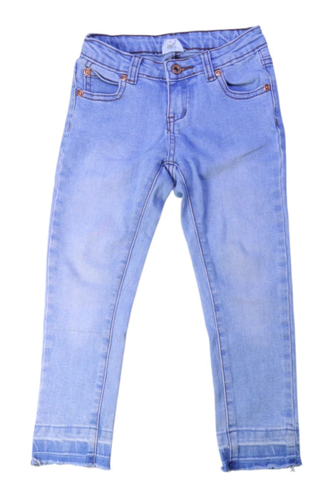 A Blue Jeans from Seed in size 4T for girl. (Front View)