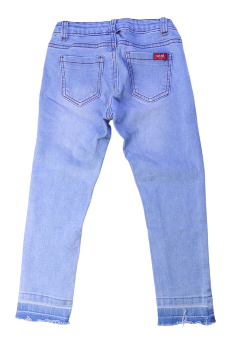 A Blue Jeans from Seed in size 4T for girl. (Back View)