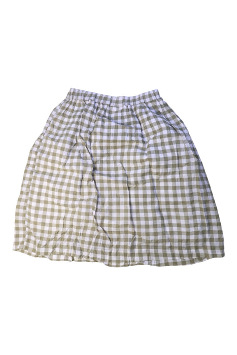 A Beige Mid Skirts from Seed in size 6T for girl. (Back View)